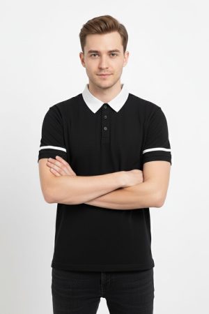 Men's Striped Sleeve Polo Shirt